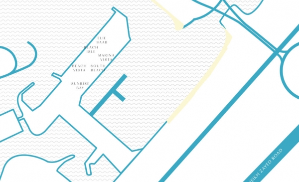 Emaar Beachfront Location Map