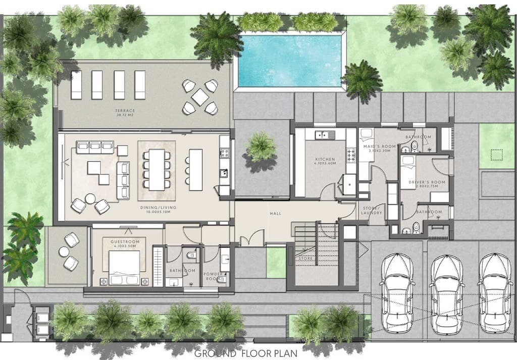 TILAL-Al-Furjan-4B-A-GroundFloor-plan