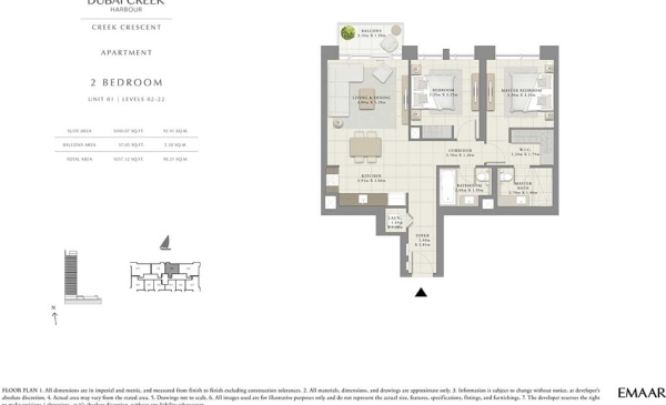 CREEK CRESCENT FLOOR PLAN 2BR