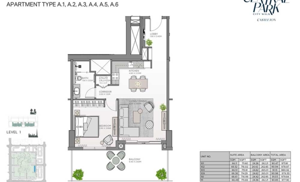 Castleton Central Park Floor Plans