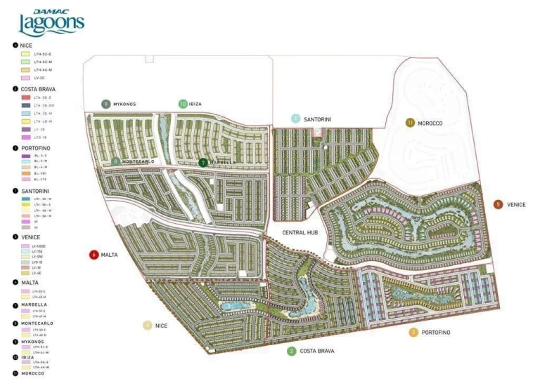 Morocco at Damac Lagoons Master Plan