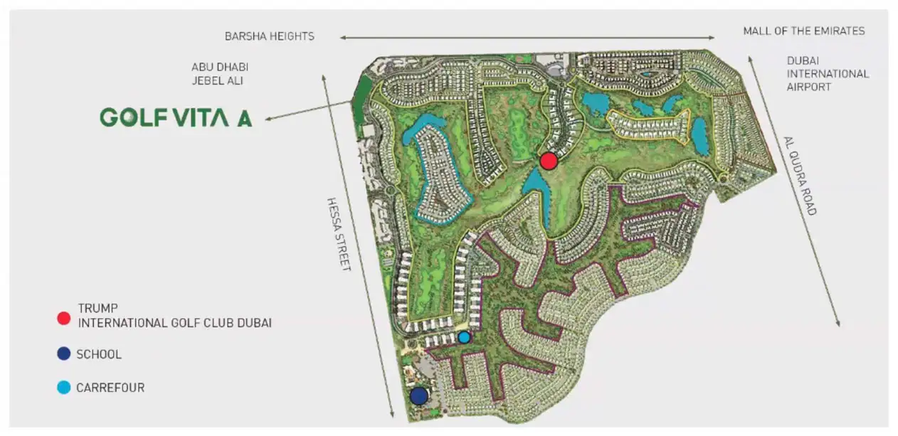 Golf Vita Apartments at Damac Hills Master Plan