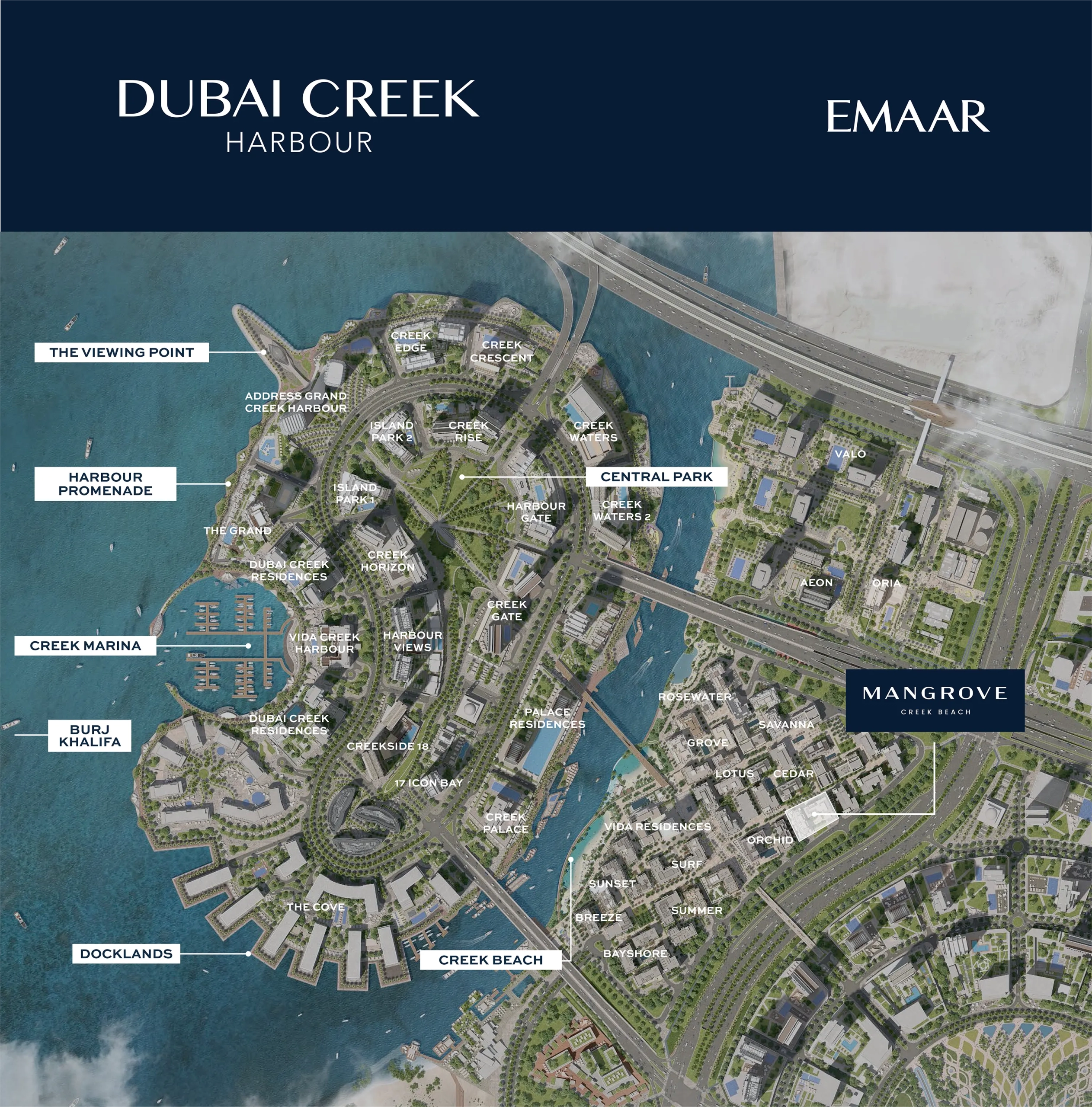 Mangrove by Emaar Master Plan at Creek Beach