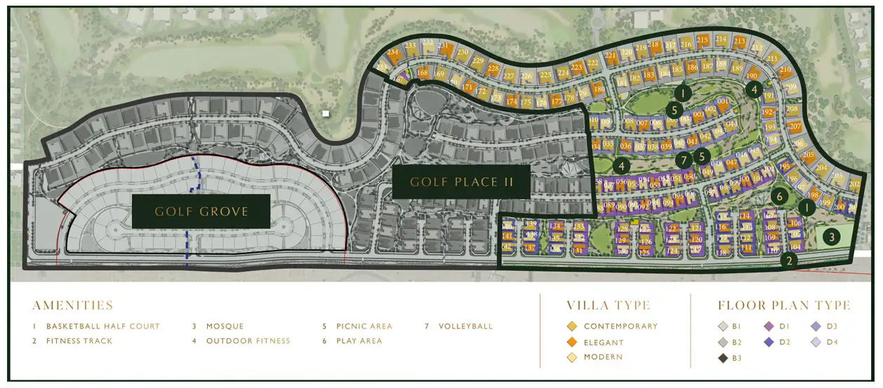 Golf Place Villas Master Plan