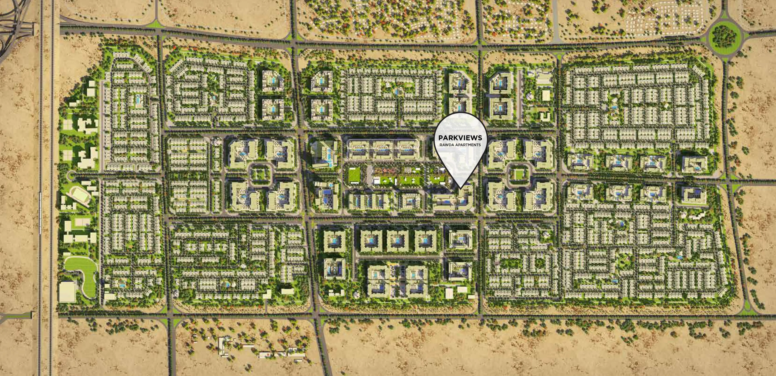 Parkside Rawda Apartments Master Plan at Town Square Dubai