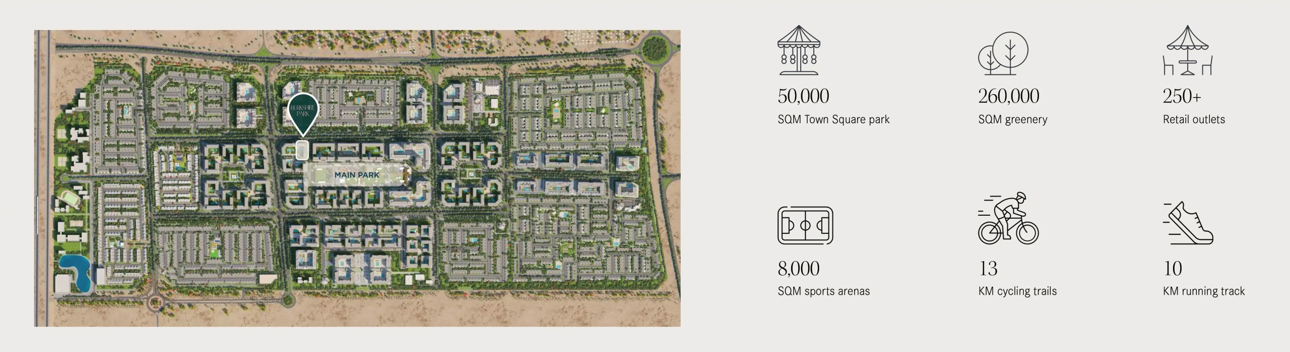 Berkshire Master Plan at Town Square Park Dubai